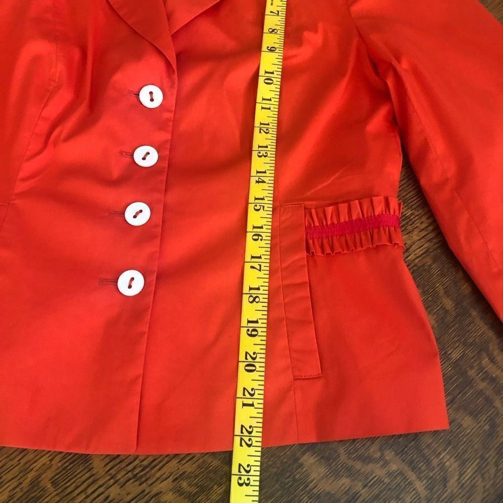 Sonia Bogner Retro Light Cotton Four Button Jacket Size 8 - Picture 15 of 15